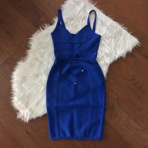 Sexy Cobalt Blue Bandage Dress NWOT Small